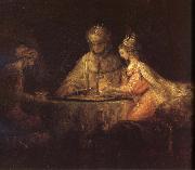 REMBRANDT Harmenszoon van Rijn Three People china oil painting reproduction